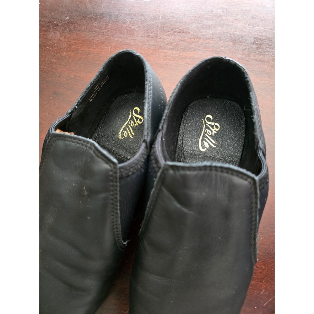 Stelle Kids Black Leather Slip On Jazz Shoes Split Sole Dance Shoes 2ML Size 2M - Picture 3 of 6